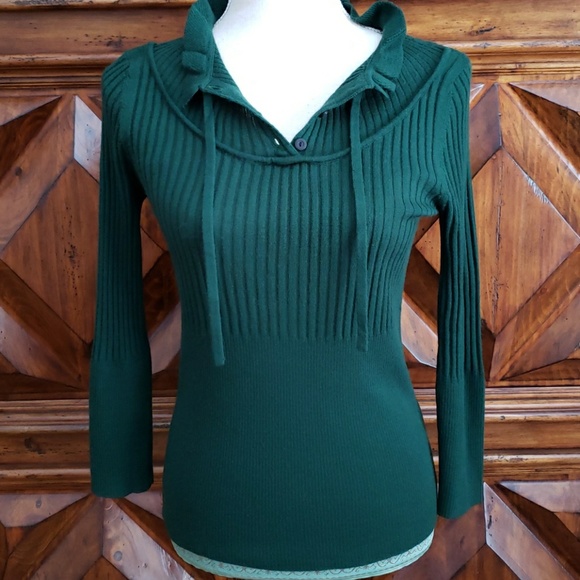 L.A.M.B. Sweaters - L.A.M.B. wool sweater green size medium